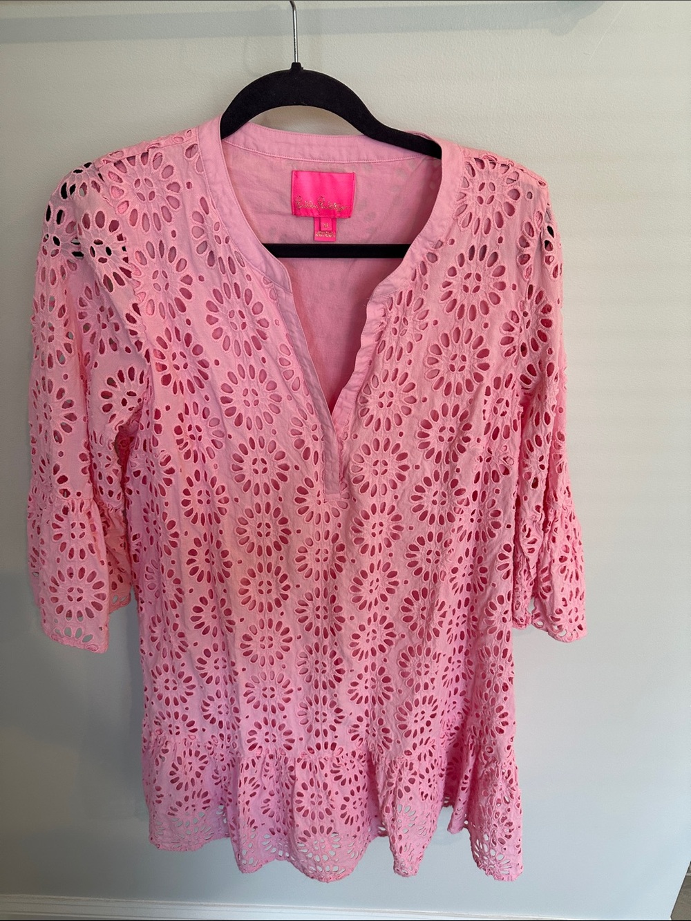 Lilly Pulitzer Pink Eyelet Tunic